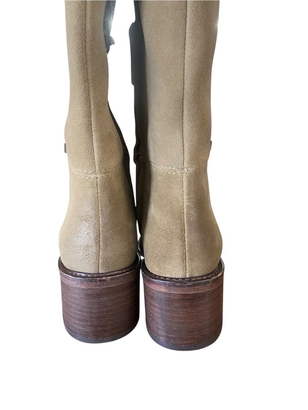 Franco Sarto Knee-High Genuine Leather Boots in Beige Taupe - Picture 8 of 16
